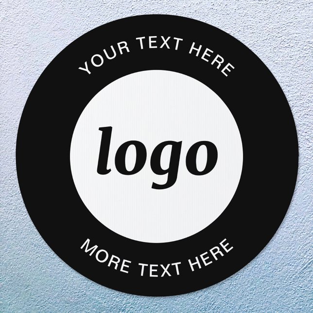 Logo Text Promotional Business Sign (Simple logo with custom text business promotional branding indoor or outdoor sign)