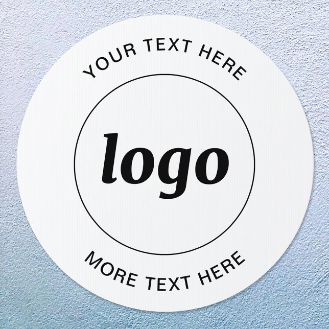 Logo Text Promotional Business Sign (Simple logo with custom text business promotional branding indoor or outdoor sign)