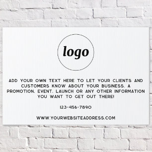 Logo Text Promotional Business Sign