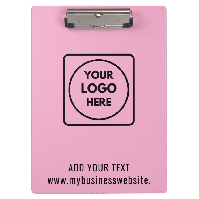 Logo Text QR Code Business clipboard (Front)