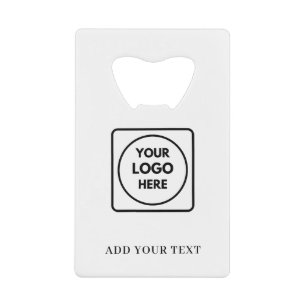 Logo Text QR Code Business Credit Card Design Bottle Opener