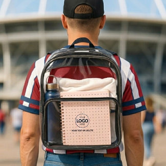 Logo & Text Upload Clear Stadium Bag