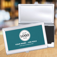 Logo & Text Upload Modern Simple Teal