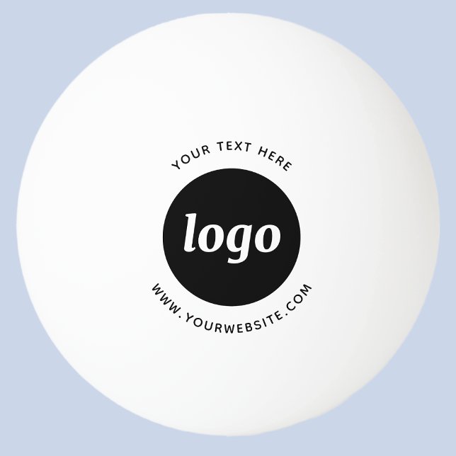 Logo Text Website Business Promotional Ping Pong Ball (Logo with custom text and website promotional business ping pong ball)