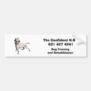 logo, The Confident K-9 631 427 4241, Dog Tra... Bumper Sticker