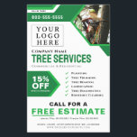 Logo Tree Service Business Flyer<br><div class="desc">Rectangle Logo Logo Tree Service Business Flyer with easy to personalize templates with company rectangle logo, custom photo, business photo, phone number, discount offer, website, services, license number, insured, bonded, and call to action. Perfect flyer for tree cutting, tree removal, tree diagnostic, and tree planting and shaping businesses. This promotional...</div>