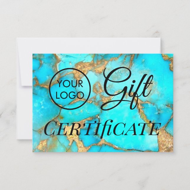 logo turquoise gift certificate (Front)