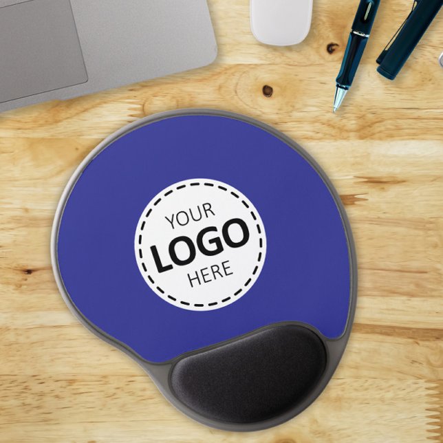 Logo Upload Modern Simple Blue Gel Mouse Pad (Creator Uploaded)