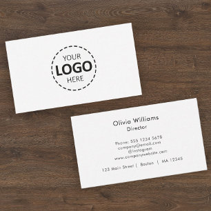Logo Upload Modern Simple Business Card