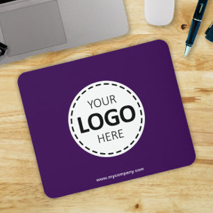 Logo Upload Modern Simple Purple Mouse Pad