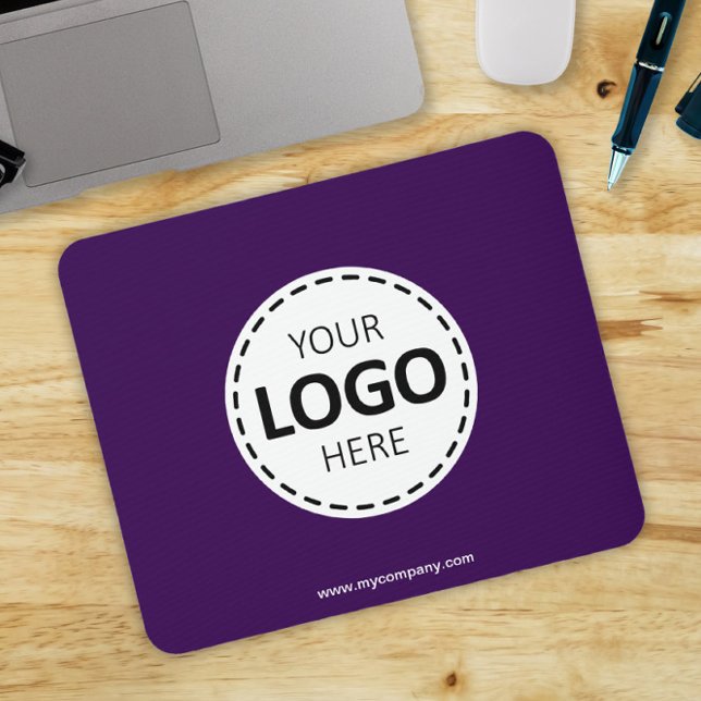 Logo Upload Modern Simple Purple Mouse Pad (Creator Uploaded)