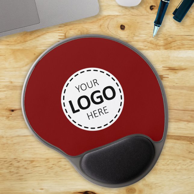 Logo Upload Modern Simple Red Gel Mouse Pad (Creator Uploaded)