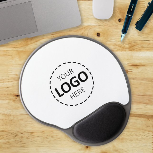 Logo Upload Modern Simple White Gel Mouse Pad (Creator Uploaded)