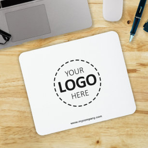 Logo Upload Modern Simple White Mouse Pad