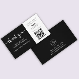 Logo Upload Thank You Discount Business Card
