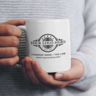 Logo Upload, Web Address, Professional Buisness Coffee Mug