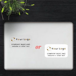 Logo + Vinyl rectangle Business Company Laptop Sticker