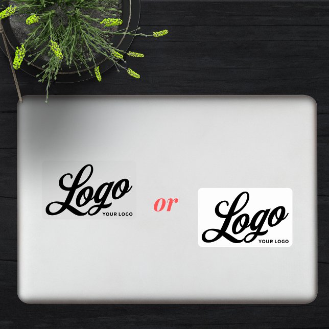 Logo + Vinyl rectangle Business Company Laptop Sticker (Creator Uploaded)