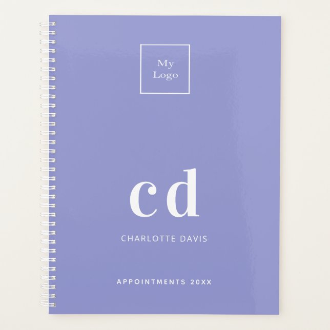 Logo violet monogram initials business 2026 planner (Front)