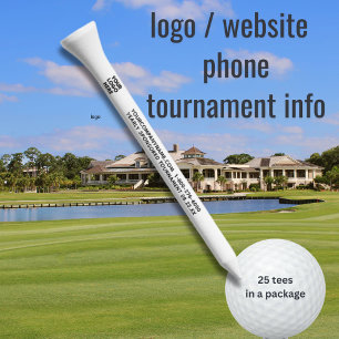 LOGO WEBSITE PHONE COMPANY PROMOTIONAL GOLF TEES