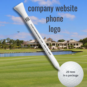 LOGO WEBSITE PHONE COMPANY PROMOTIONAL GOLF TEES