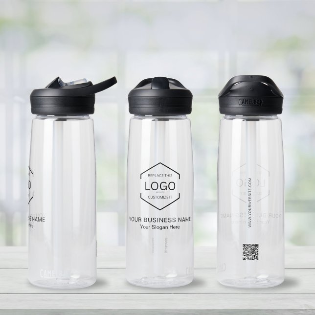Logo Website QR code Business Promotional Water Bottle (Creator Uploaded)