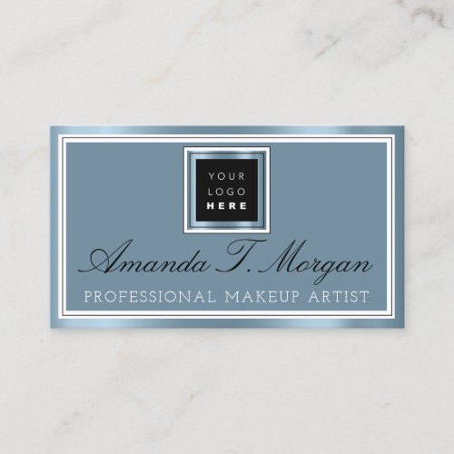 Logo Wedding Event Planner Production  Smoky Blue Business Card
