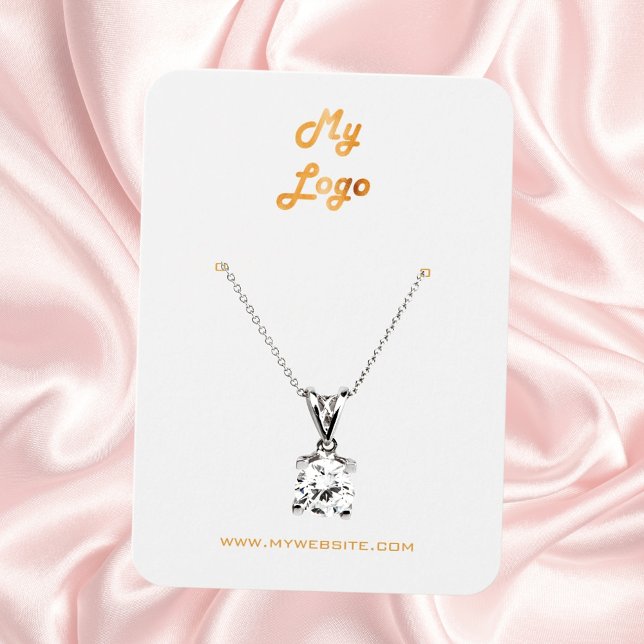 Logo white gold earring jewelry display card (Creator Uploaded)