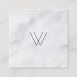 Logo White Marble Square Business Card