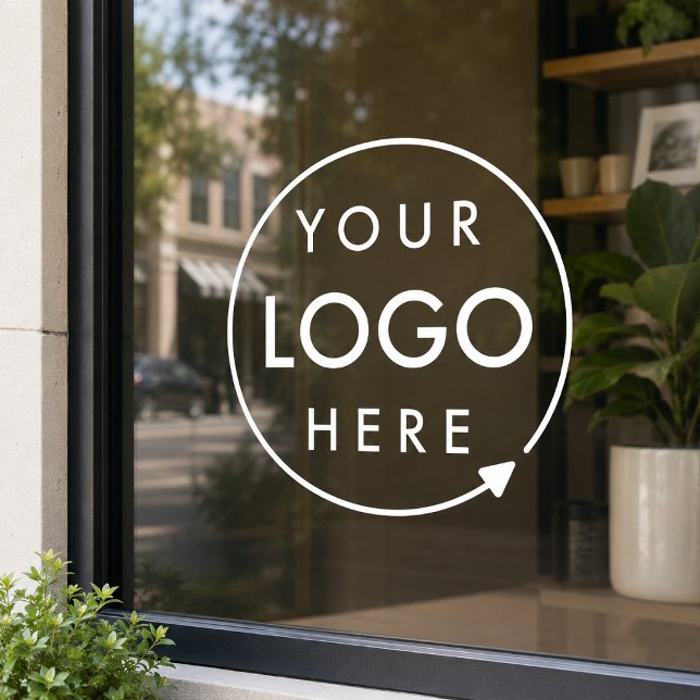 Logo Window Cling | Business Door Glass Decal (Custom logo window cling decal for storefront glass, office doors, and business entryways.)