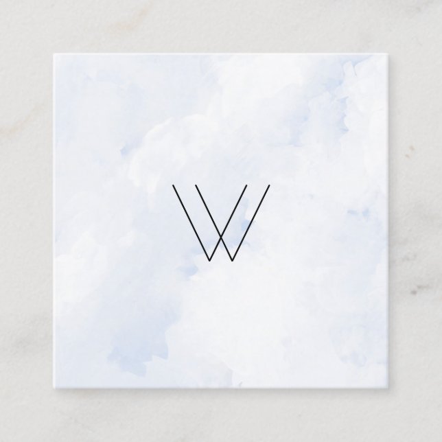 Logo winter square business card (Front)