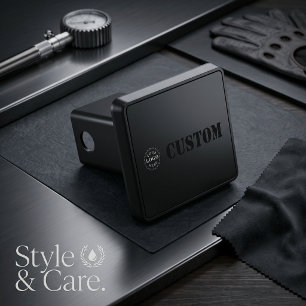 Logo with Custom Text Hitch Cover Design