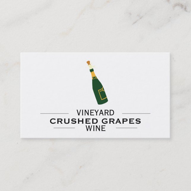 Logo with Dividers Champagne Business Card (Front)
