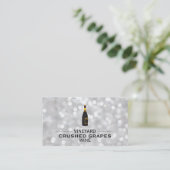 Logo with Dividers Champagne (white bokeh) Business Card (Standing Front)