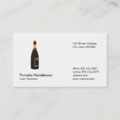 Logo with Dividers Champagne (white bokeh) Business Card (Back)
