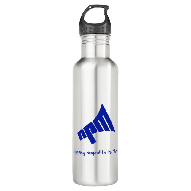 Logo with Mission Stainless Steel Water Bottle (Front)