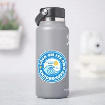 Logo with solid background Business water bottle