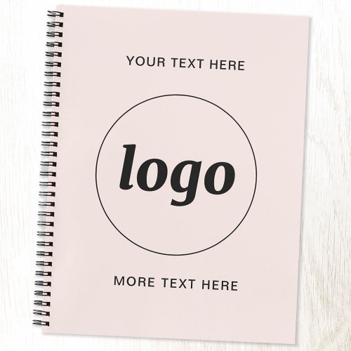 Logo with Text and QR Code Promotional Business Notebook