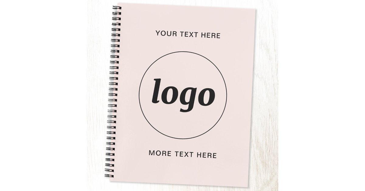 Notebooks Code Logo Logo with Text and QR Code Promotional Business Notebook | Zazzle