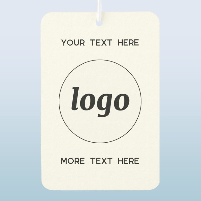 Logo With Text Business Promotional Air Freshener (Simple logo with custom text business branding promotional car motor vehicle air freshener)