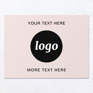 Logo with Text Promotional Business Blush Pink Sign