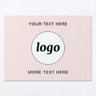 Logo with Text Promotional Business Blush Pink Sign