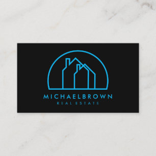 Logo with Two Houses Business Card