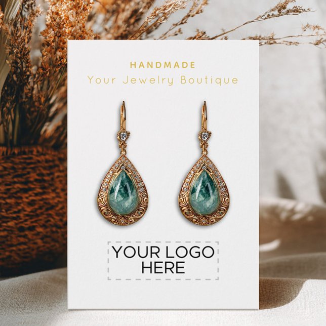 Logo Your Handmade Boutique Earring Display Cards (Creator Uploaded)