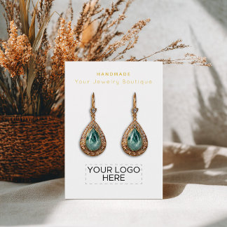 Logo Your Handmade Boutique Earring Display Cards