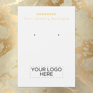 Logo Your Handmade Boutique Earring Display Cards
