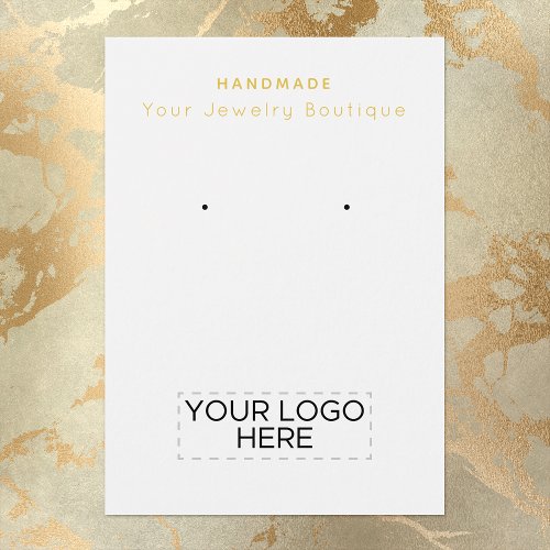 Logo Your Handmade Boutique Earring Display Cards