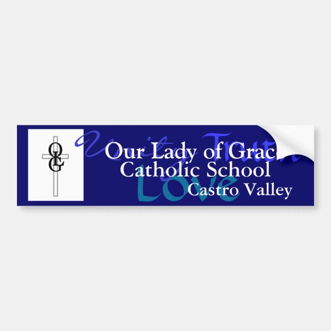 logodarker, Unity, Truth, Love, Our Lady of Gra... Bumper Sticker (Front)