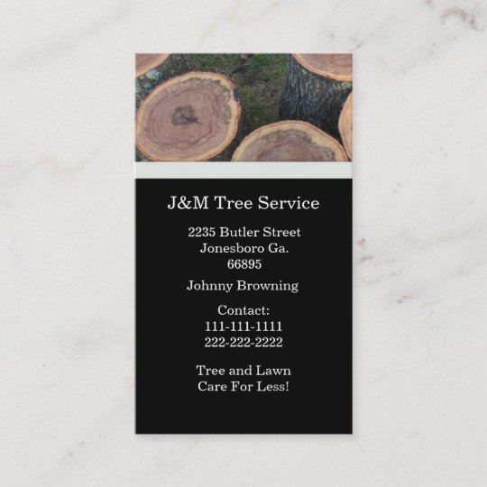 log home business card samples