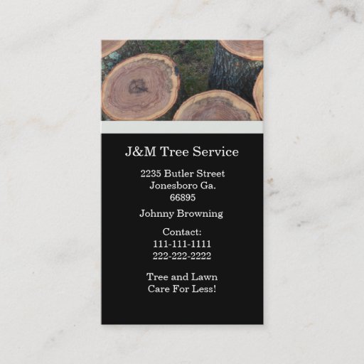 Customizable Logs Business Card